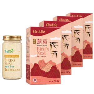 [SG61 Deal] Bundle of 4 TruLife Golden Strand Premium Bird’s Nest Rich Essence Sugar-Free 160g | 高级金丝燕窝浓萃无糖燕窝