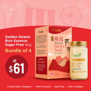 [SG61 Deal] Bundle of 4 TruLife Golden Strand Premium Bird’s Nest Rich Essence Sugar-Free 160g | 高级金丝燕窝浓萃无糖燕窝
